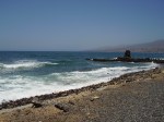 stretch of black sand at Tenerife, copyright Leah Osbourne 2011