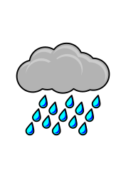 Raincloud with rain from OpenClipArt
