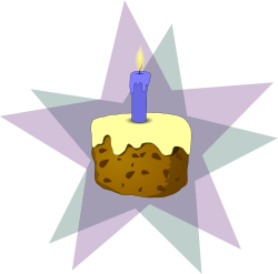 1st anniversary cake and candle - http://openclipart.org/detail/12684/cake-and-candle-by-anonymous-12684