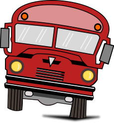 big red bus OpenClipArt