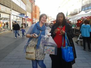 Gemma and I in town eating churros!
