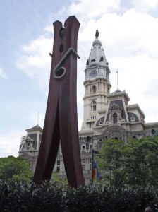 Giant clothespin in Philadelphia