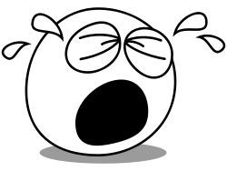 Crying face from OpenClipArt