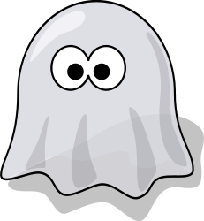 cartoon ghost from OpenClipArt