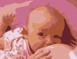 image of breastfeeding child from OpenClipArt