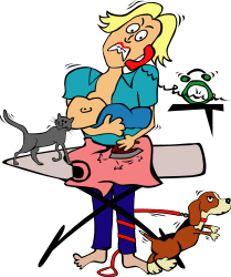busy mum from OpenClipArt