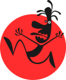 paniking man from open clip art