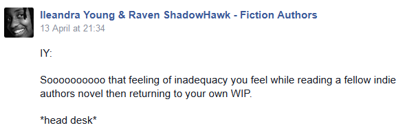 Update on Facebook re reading other indie authors