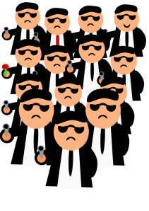 almost clones in black suits with sunglasses