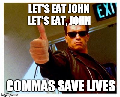 commas save lives meme