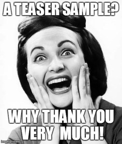 Happy woman meme, teaser sample