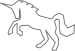 line drawing unicorn