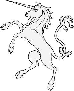 angry standing unicorn