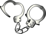 pair of shiny silver handcuffs
